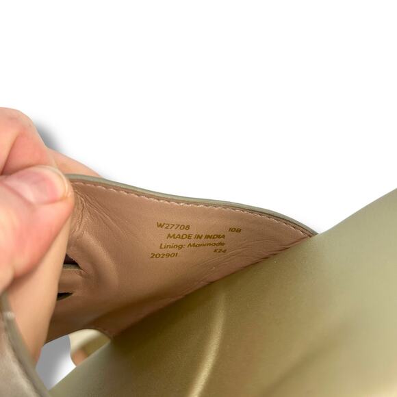 Cole Haan Flynn Logo Slide Sandals Size 10 Metallic Gold Cut out Flats - Picture 13 of 13